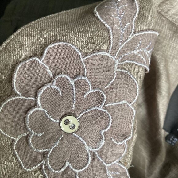 TRICOT CHIC Linen Jacket size 12 US - Picture 12 of 16